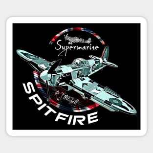 Supermarine Spitfire Vintage English Aircraft Magnet